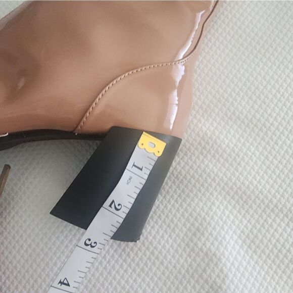 Open Edit Chloe Boots Vegan Patent Leather Chunky Square toe Nordstrom - Picture 2 of 14